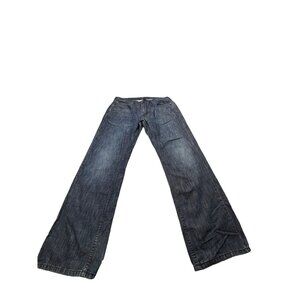 Levis 559 Relaxed Straight Mens Jeans W36 L32 Distressed Hem Denim Pants Dark wa